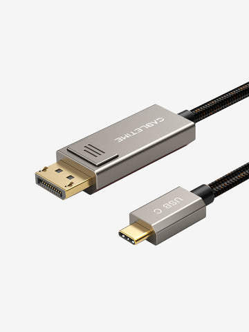 6,6 pés 8K 60Hz Bidirecional USB Tipo-C para DisplayPort Cabo 4K 144Hz para MacBook Pro
