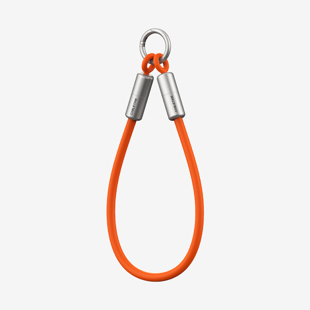 60W USB-C キーホルダー充電ケーブル 480Mbps データ iPhone 15/16/17、Samsung、Pixel 用