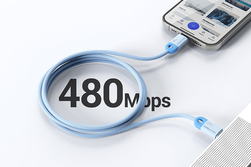 CABLETIME USB C 2.0 cable Sync your data in no time with 480Mbps transfer 