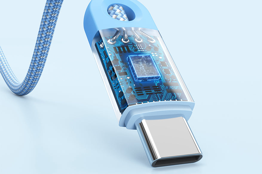 CABLETIME USB C to C charging cable’s E-marker chip intelligently adjusts the voltage for safe charging