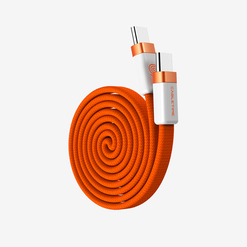 100 W magnetisches USB-C-Flachkabel 1 m zum Aufladen für iPhone 15/16/17 MacBook iPad Android Phone