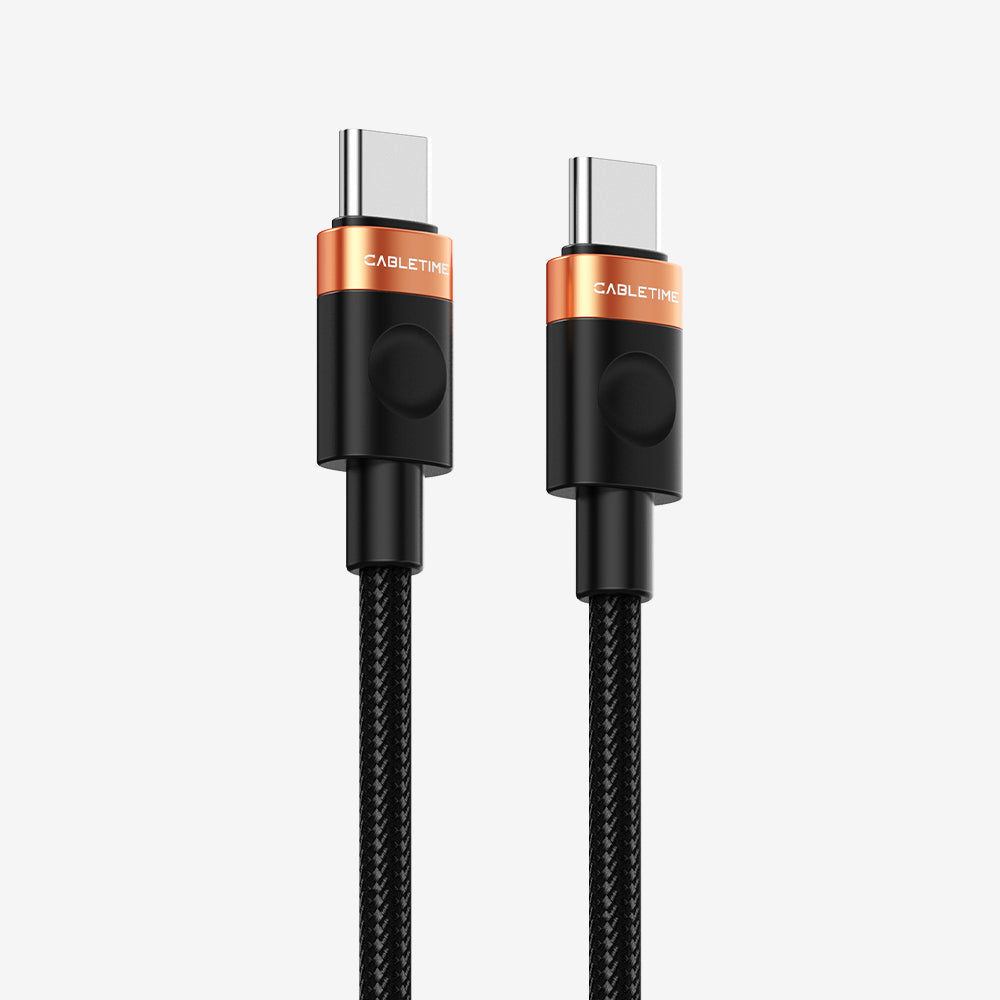 60W USB CからUSB CからUSB C高速充電ケーブルSAMSUNG Galaxy S9/S8 Note8/9 20 10 S21 S20 S10、iPhone 15/16/17、Switch 2、iPad、MacBook