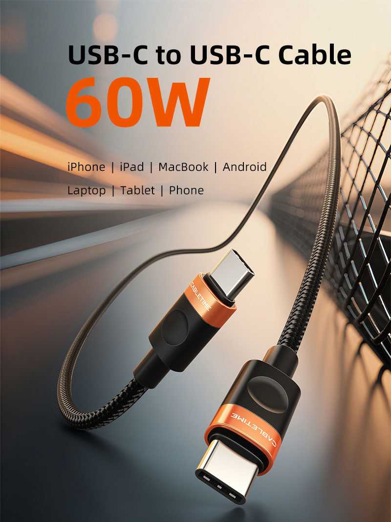 60 W USB-C-Ladungskabel 1m 2m