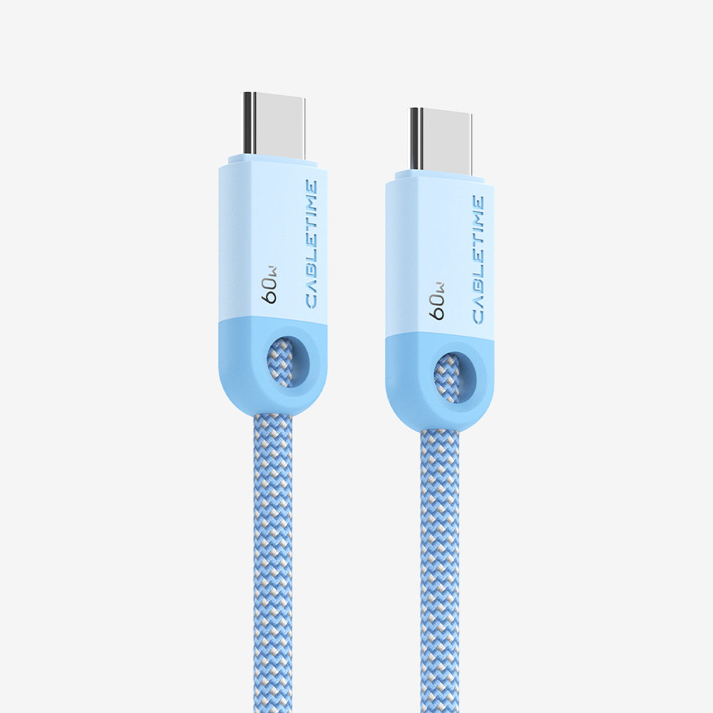 Cavo USB-C A USB-C 100W – Pacco Da 2, Lunghezze 1m E 2m, Ricarica Rapida, Trasferimento Dati