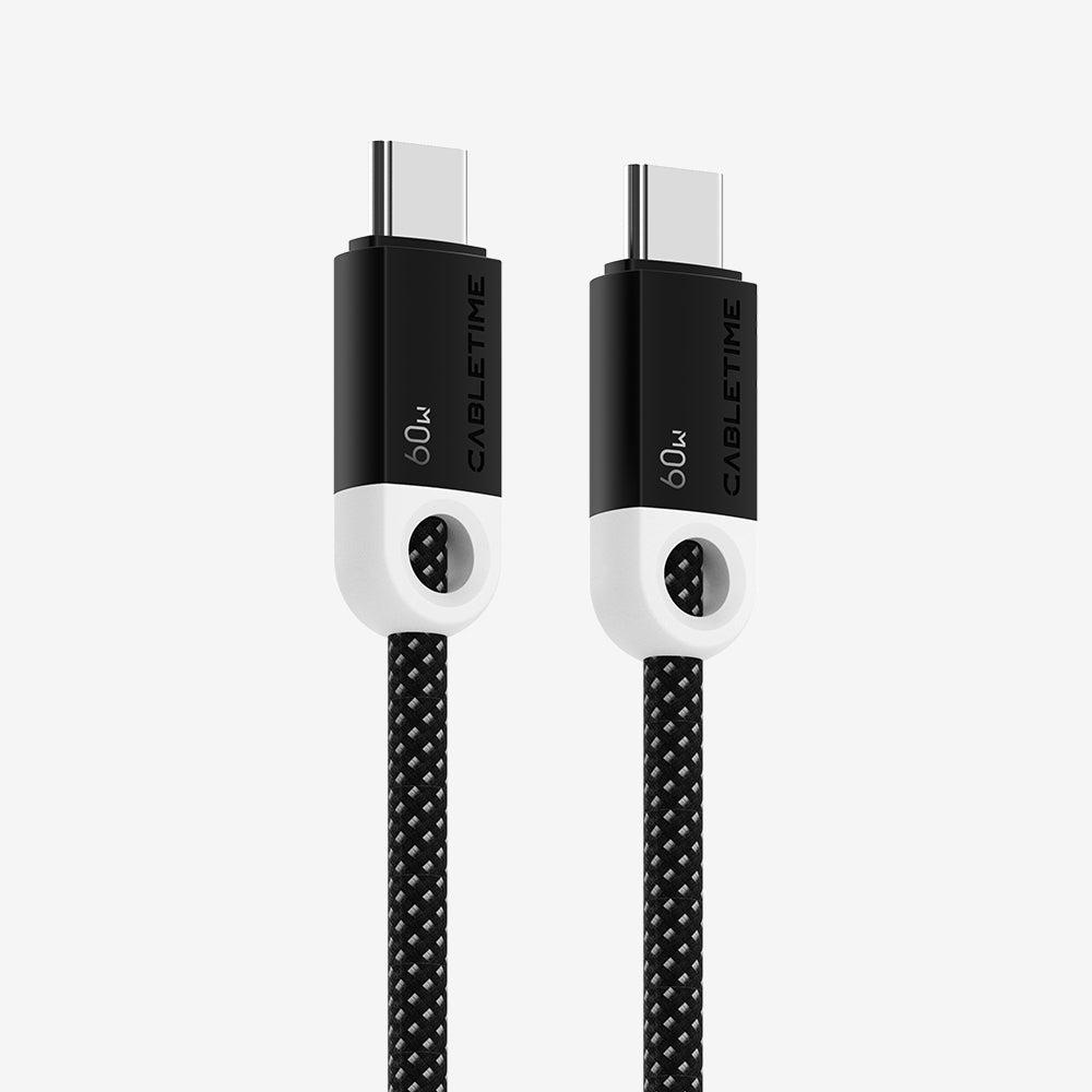 60W USB-C Pengisian Kabel 1m 2m