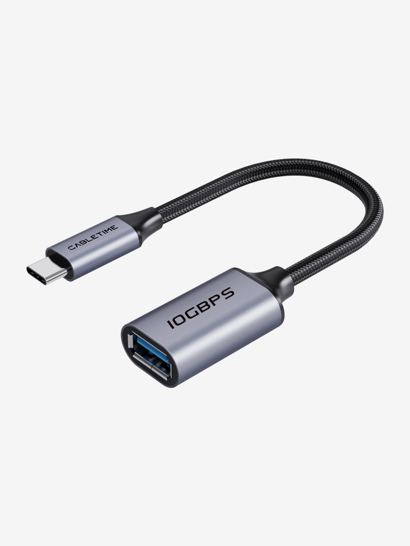 Adaptador USB-C macho a USB-A hembra de 10 Gbps