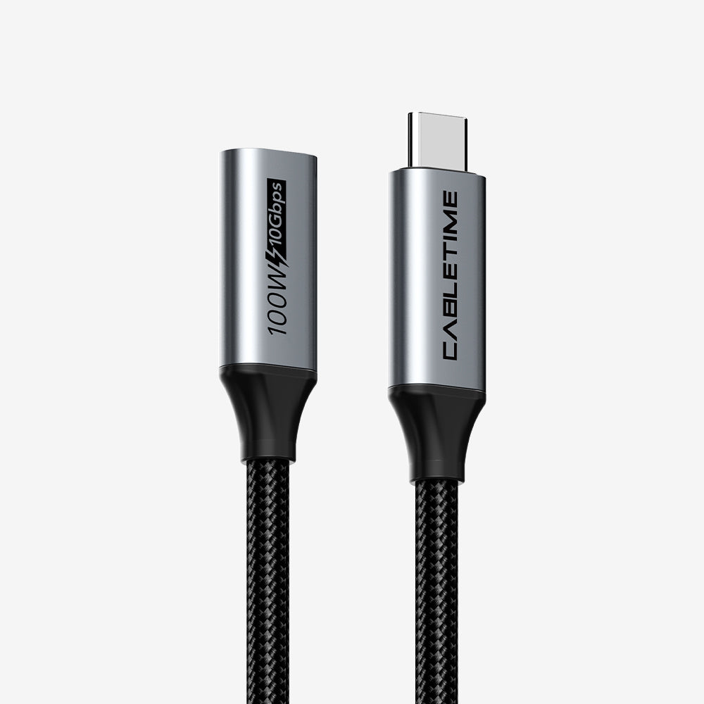 100w 3.1 Gen 2 USB-C オス - USB-C メス ドッキング ステーション用延長ケーブル