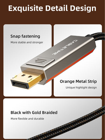 Кабель USB C к DP 1,4 8K 60 Гц 4K 144 Гц