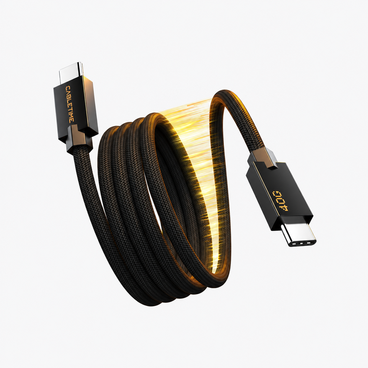 240W USB4 Magnetisk spole USB-C Opladningskabel 1m 40 Gbps 8k til MacBook iPad Android