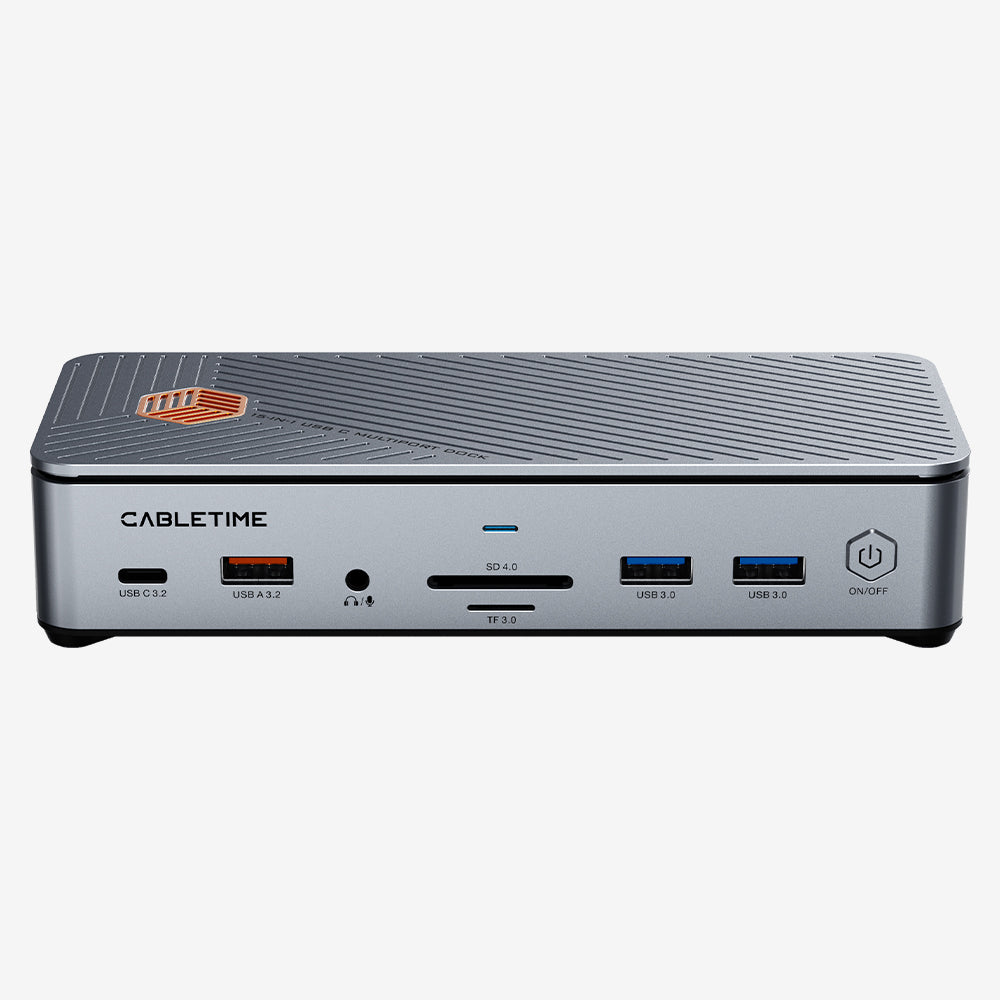 8K USB dockingstation til bærbar computer Dual HDMI Tre skærme til ASUS Dell MacBook