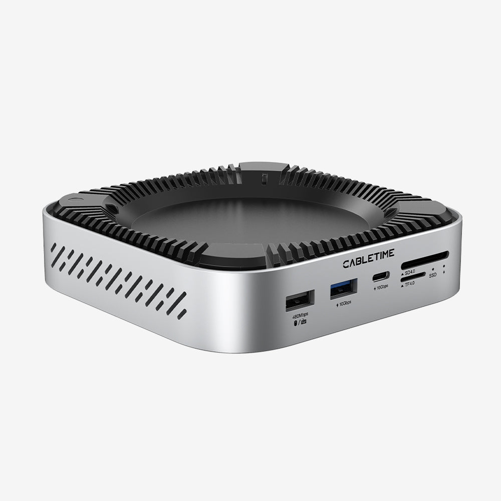 8-i-1 USB-C-dockingstation med 5.5" Indbygget display