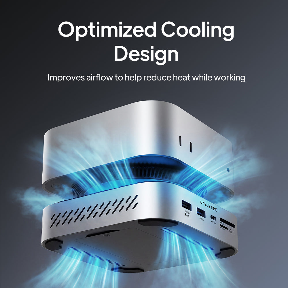 8-i-1 USB-C-dockingstation med 5.5" Indbygget display