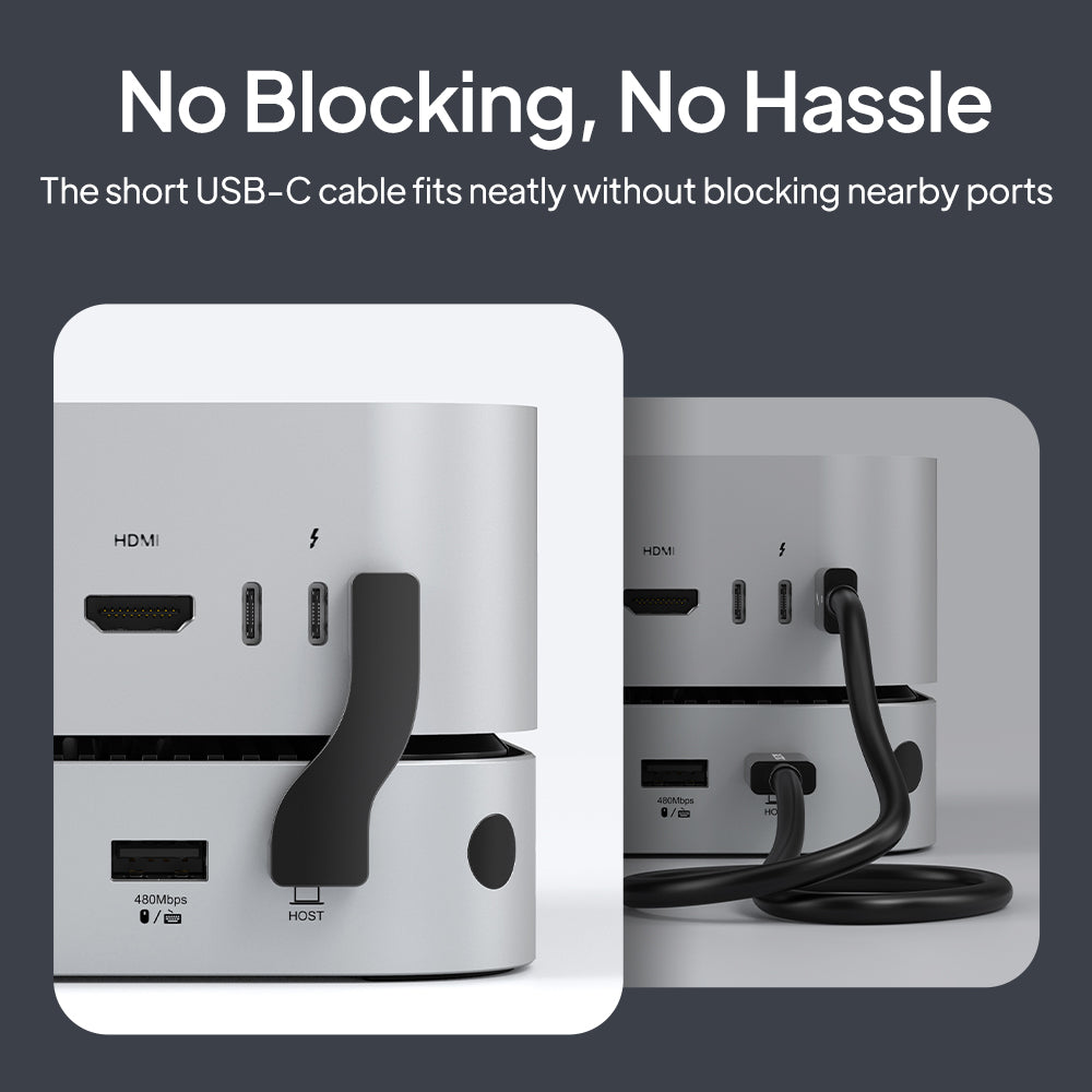 8-i-1 USB-C-dockingstation med 5.5" Indbygget display