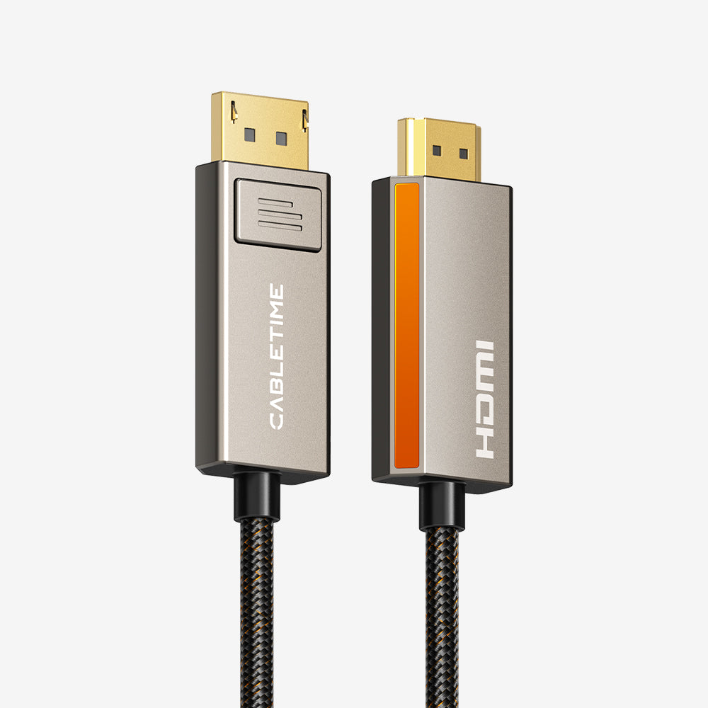 Unidirectional 8K 60Hz Displayport 1.4 à HDMI 2.1 Câble 4K 120Hz