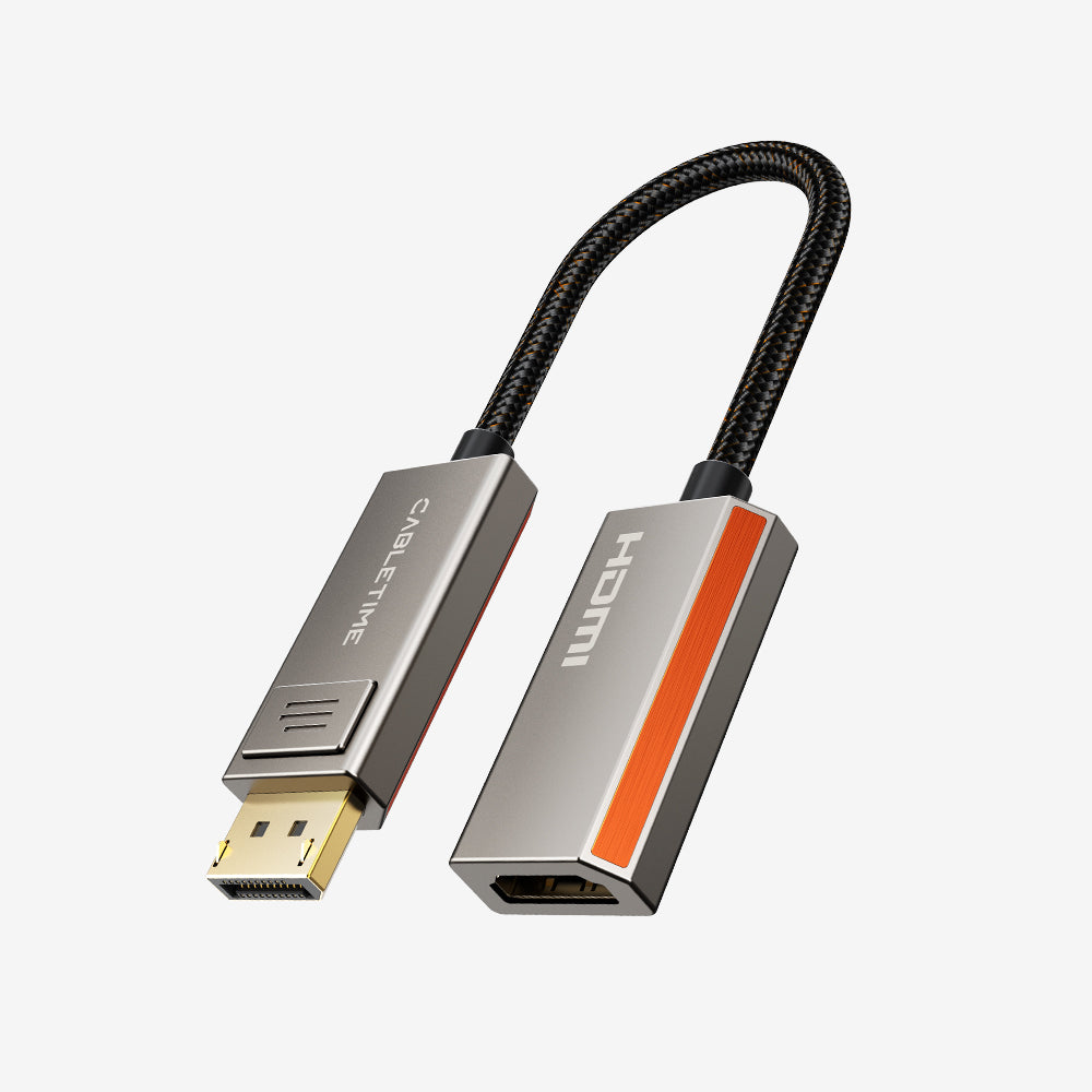 Active DisplayPort 1.4 til HDMI 2.1 Adapter 8K 60Hz 4K 144Hz