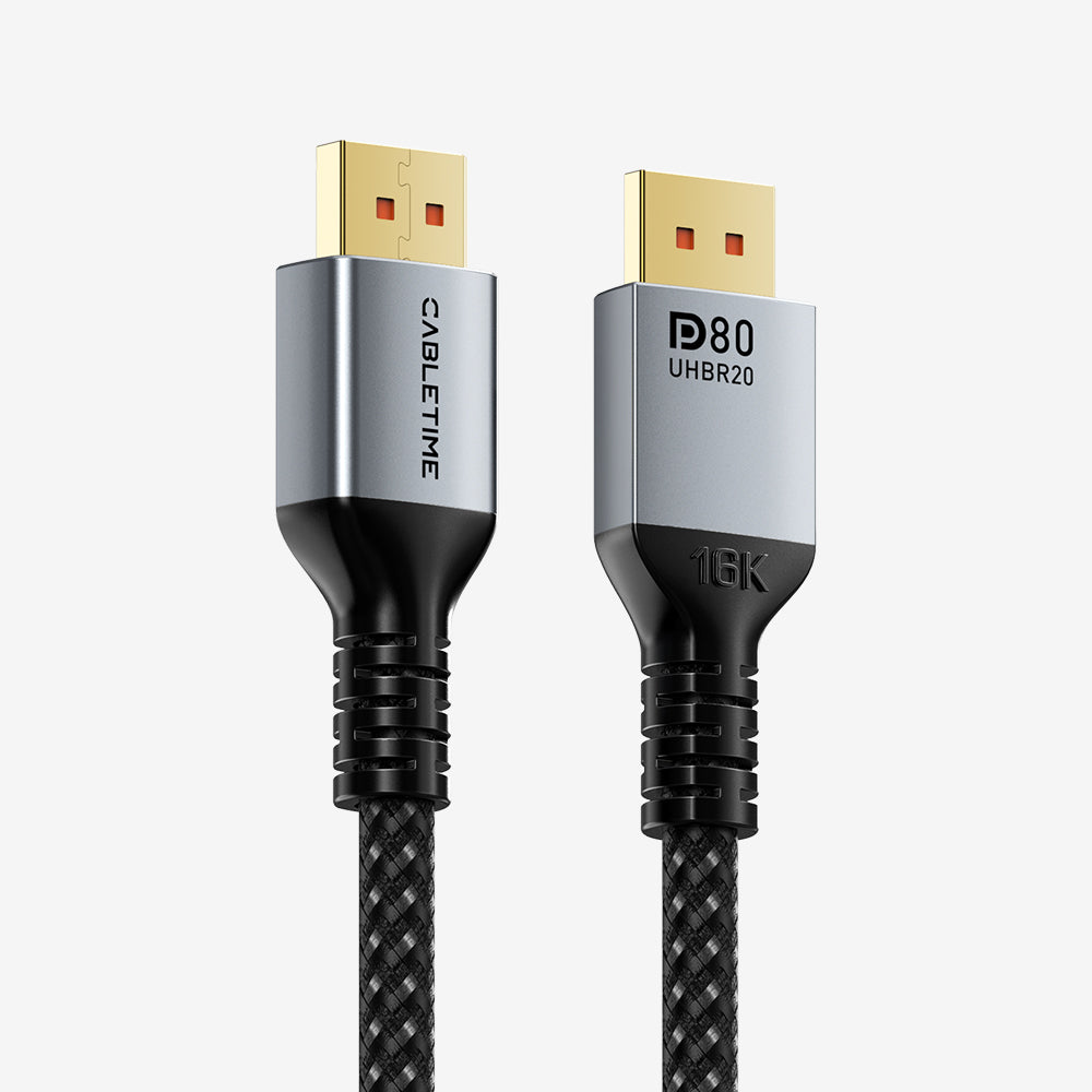 DisplayPort 2.1 ケーブル 16K@60Hz  8K@120Hz  4K@240Hz 80Gbps