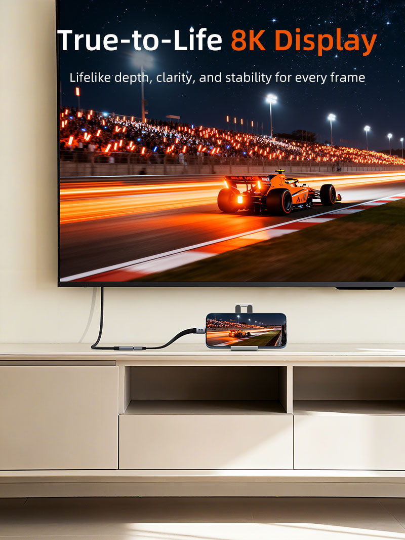 Portable USB4 V2.0 Keychain Cable - 80Gbps, 240W Fast Charging, 8K60Hz