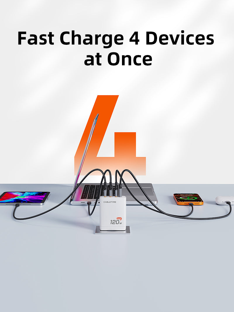 100W 4 포트 USB 간 벽 충전기 노트북 애플 MacBook Dell 용 유럽