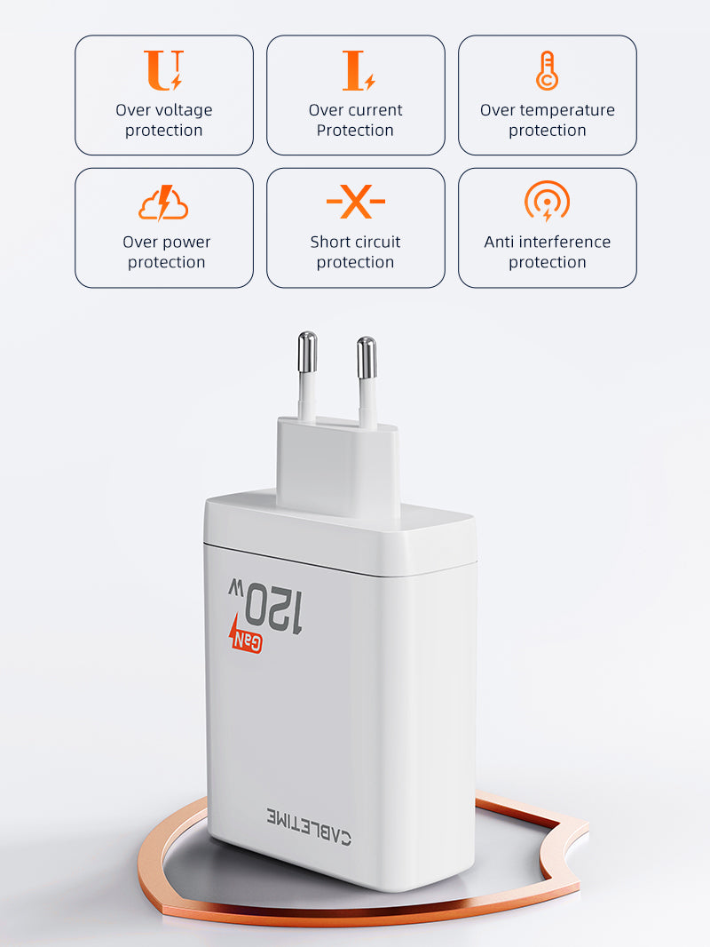 100W 4 포트 USB 간 벽 충전기 노트북 애플 MacBook Dell 용 유럽