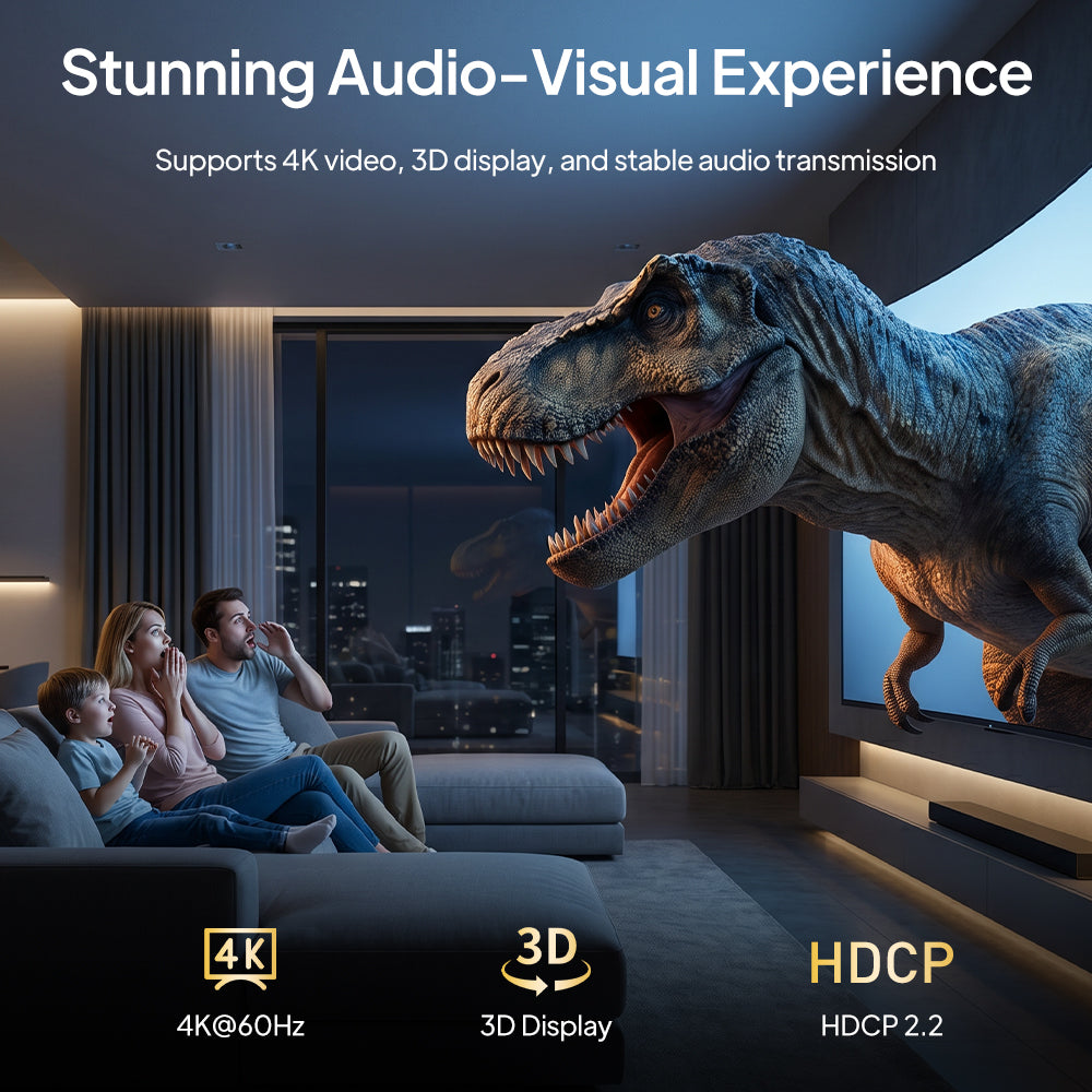 Ekstra lang 50 ft HDMI 2.0 -kabel 4K til tv -computerprojektor