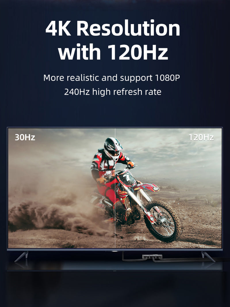 8K HDMI 2.1 الجلاد 4K 120Hz 2 في 1 خارج