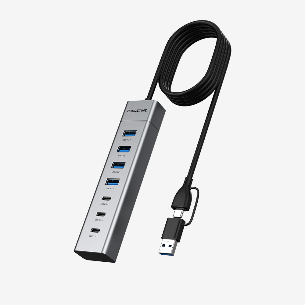 Hub USB-C magnetico 7 in 1 con custodia SSD per iPhone 17 16 15 Pro Max MacBook Pro Air, iPad Pro