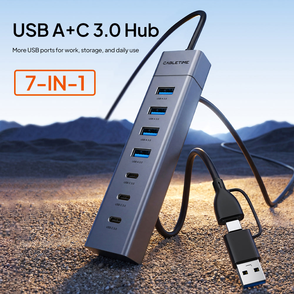 Hub USB-C magnetico 7 in 1 con custodia SSD per iPhone 17 16 15 Pro Max MacBook Pro Air, iPad Pro