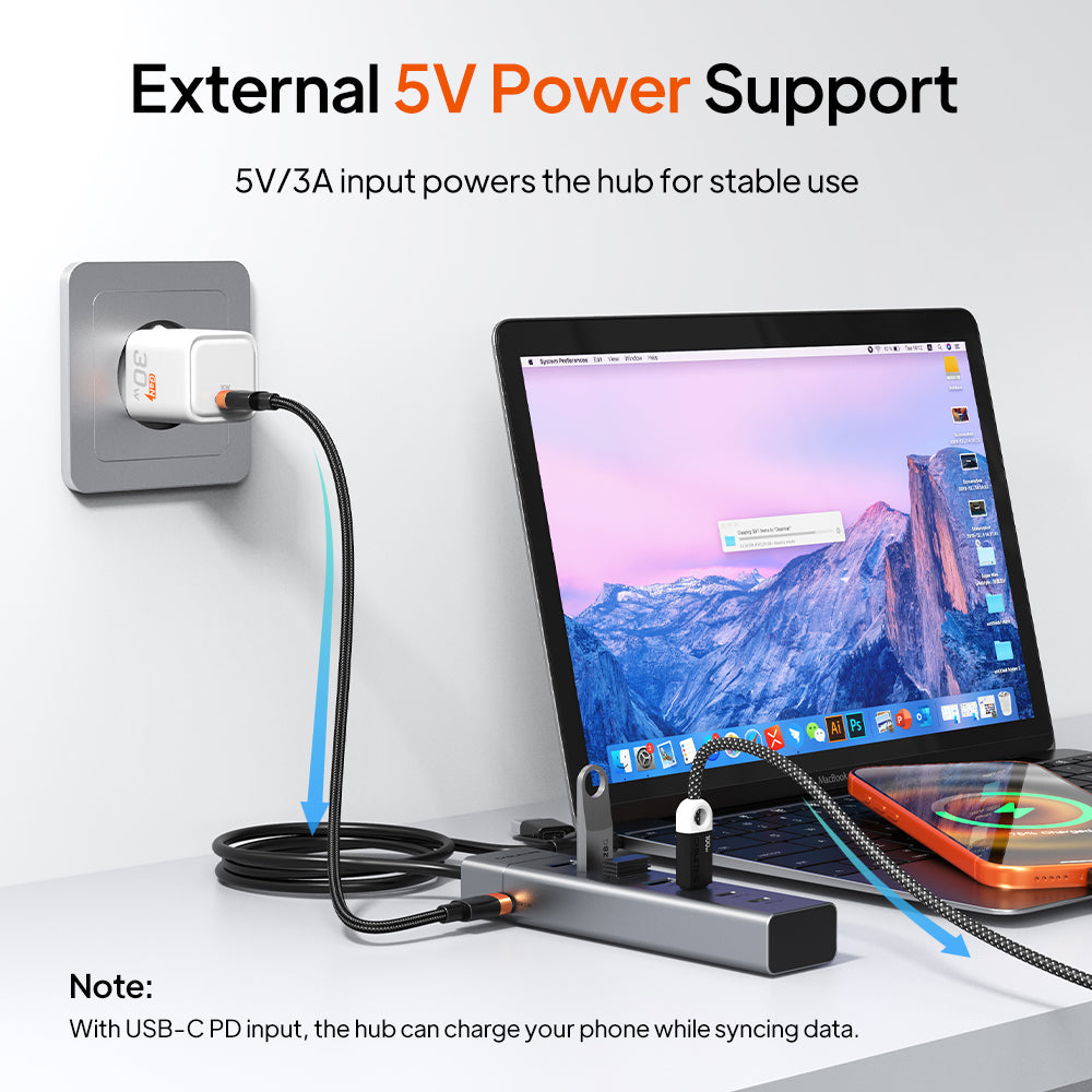 Hub USB-C magnetico 7 in 1 con custodia SSD per iPhone 17 16 15 Pro Max MacBook Pro Air, iPad Pro
