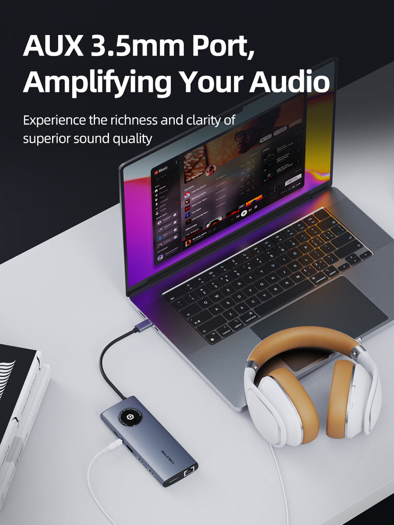 12 IN 1 USB C Hub with 2 HDMI 1 Displayport Ports for Laptop – CABLETIME