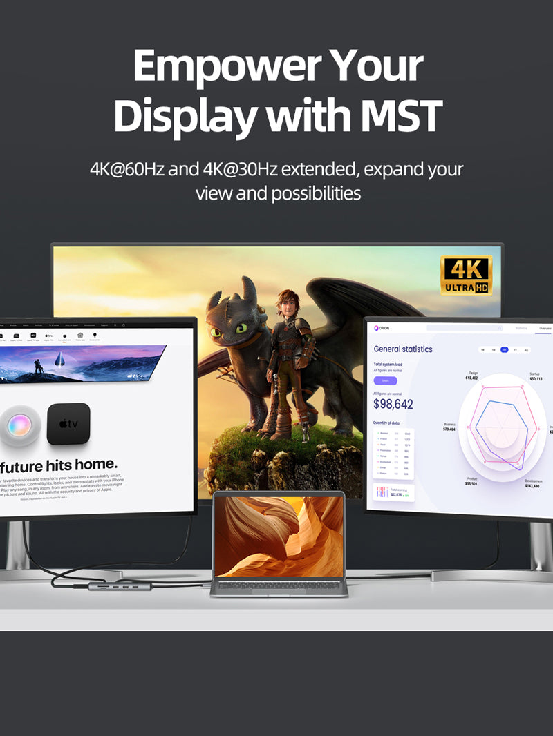 12 IN 1 USB C Hub with 2 HDMI 1 Displayport Ports for Laptop – CABLETIME