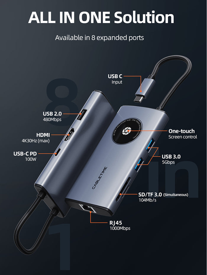 cable time hub 8 en 1 