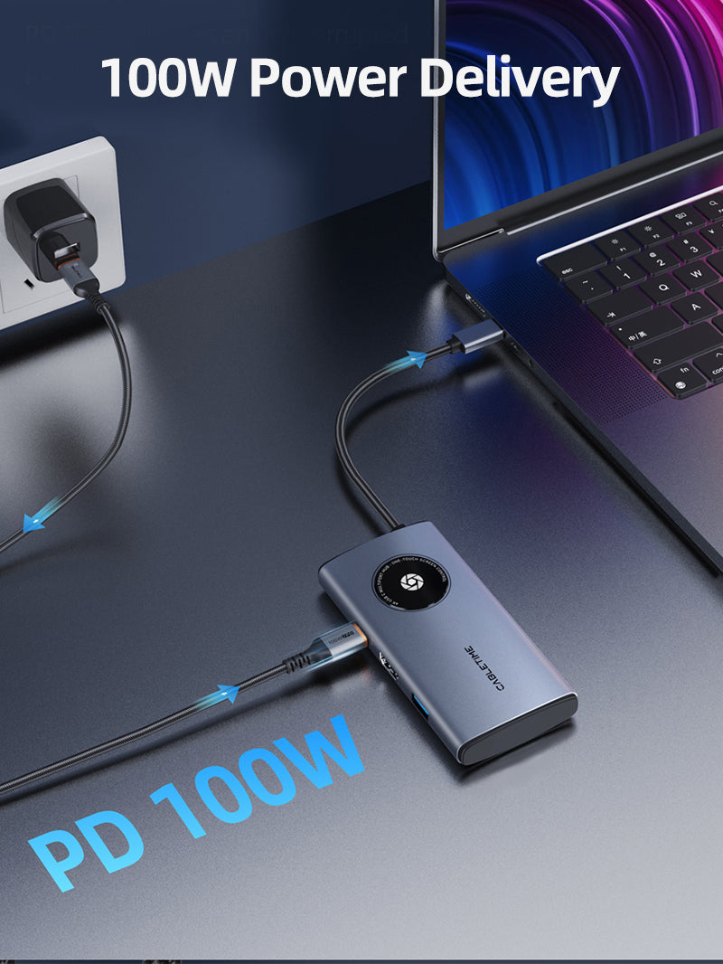 6 IN 1 USB C Multiport Travel Hub for iPad Android Tablet iMac 