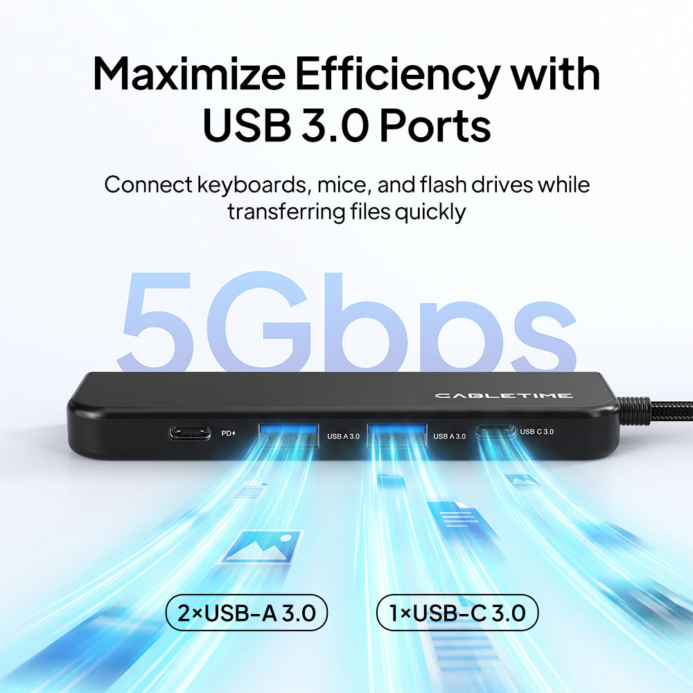 2-in-1 무선 HDMI 송신기 수신기 & USB-C 허브 | 4K60Hz HDMI 출력 및 100W PD 충전 기능을 갖춘 스크린 미러링 어댑터