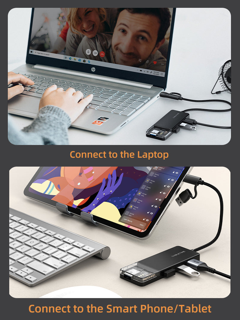 USB type C to 4 port USB 3.0 Hub 5Gbps for Mac with Type C to USB Adapter 