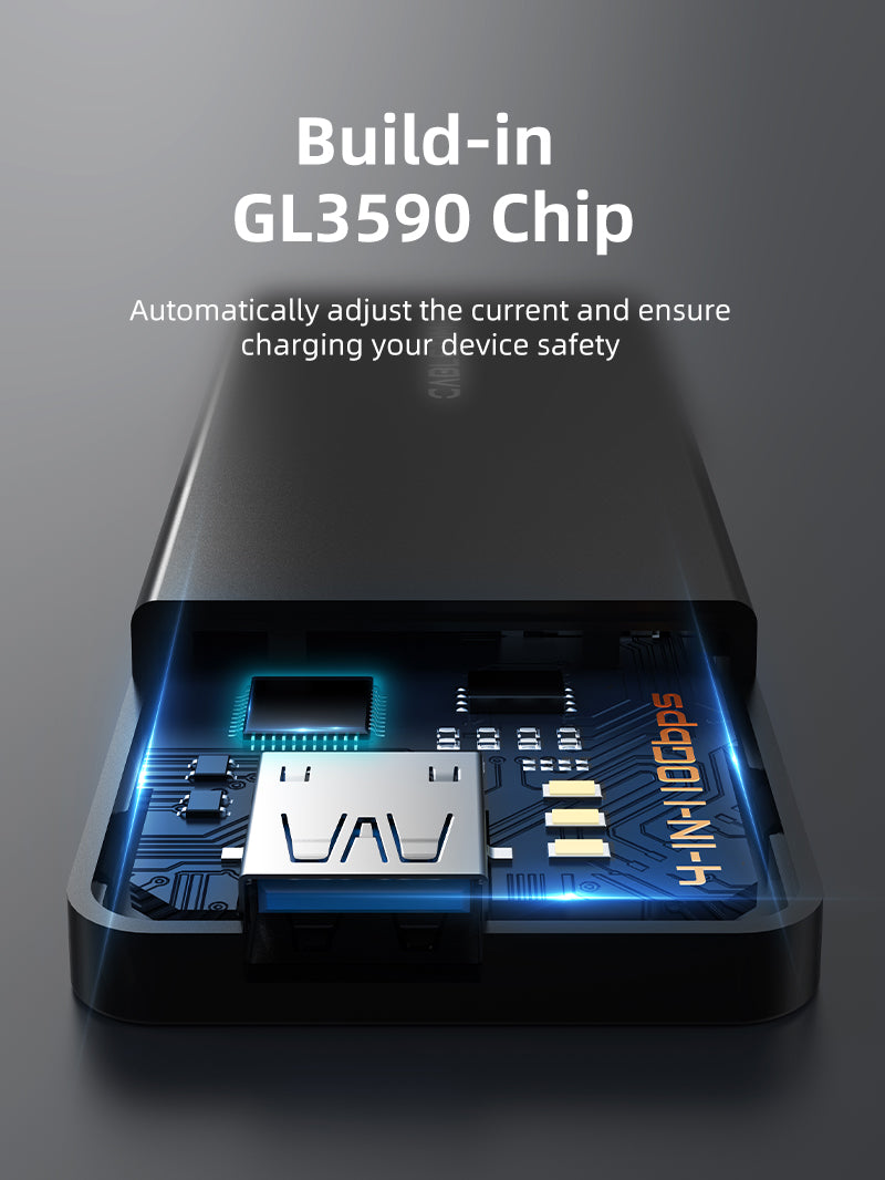 USB A multiport hub built in GL3510 Chip