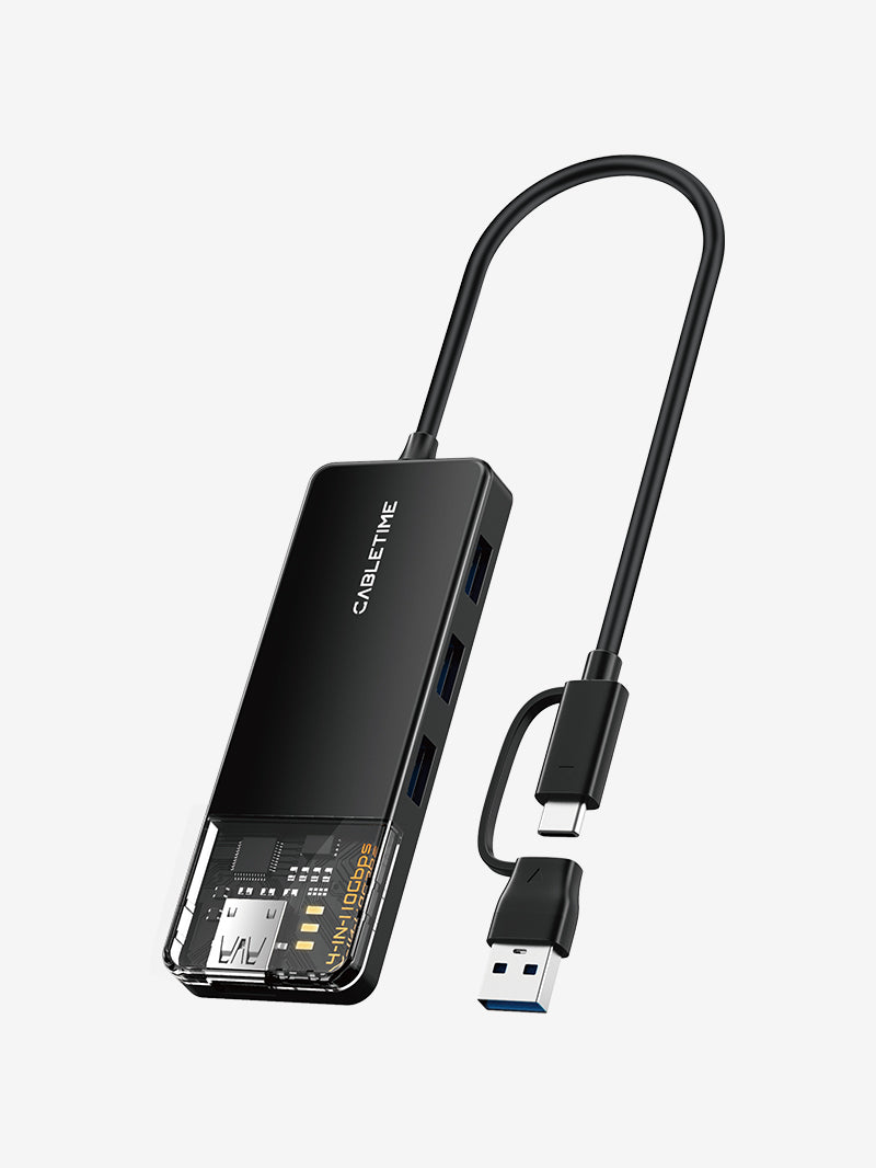 10Gbps USB A 3.2 Hub USB A/C to 4 Port USB-A Hub for Laptop