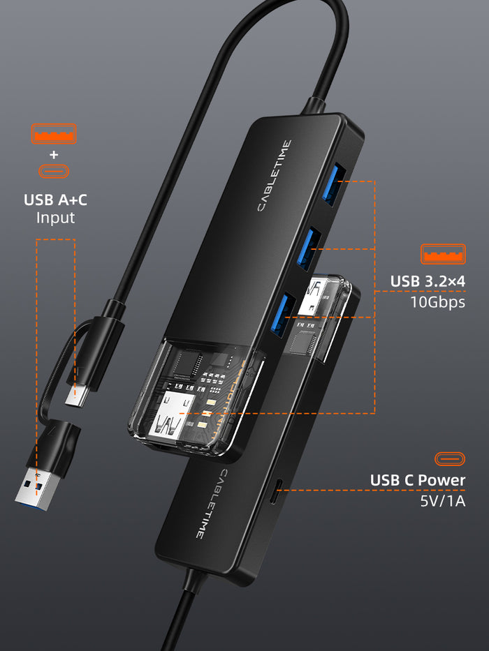 HUB USB 3.2 CABLETIME CB05B