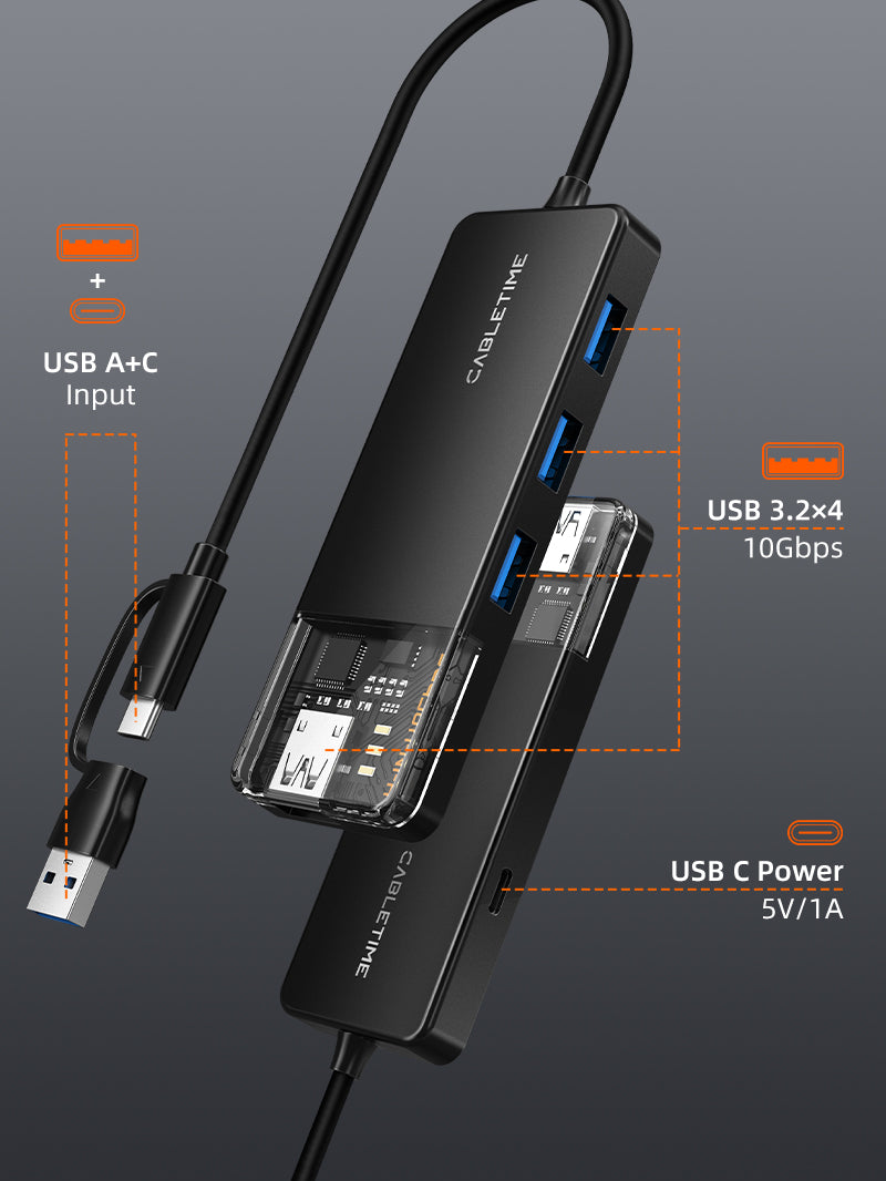 usb a 4 port hub