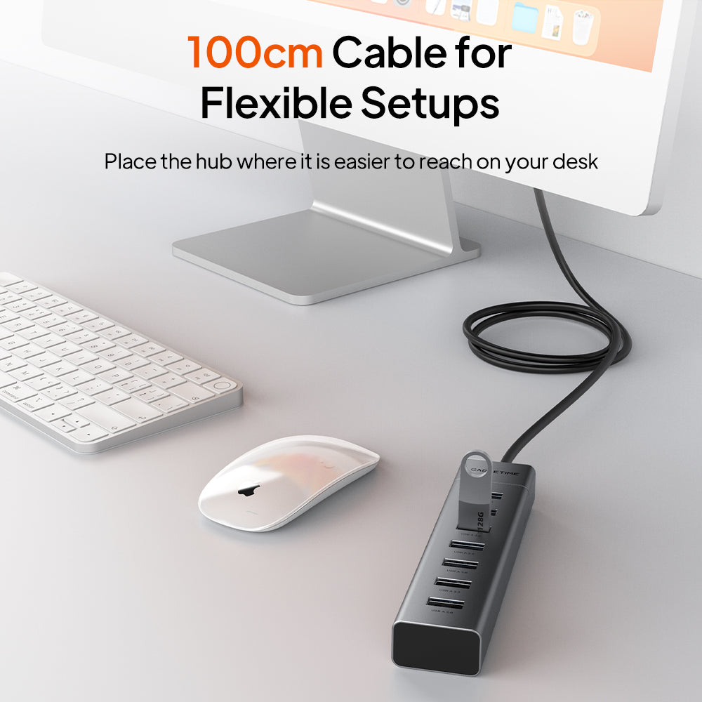 7-Port USB 3.0 Hub with 7 USB-A Ports