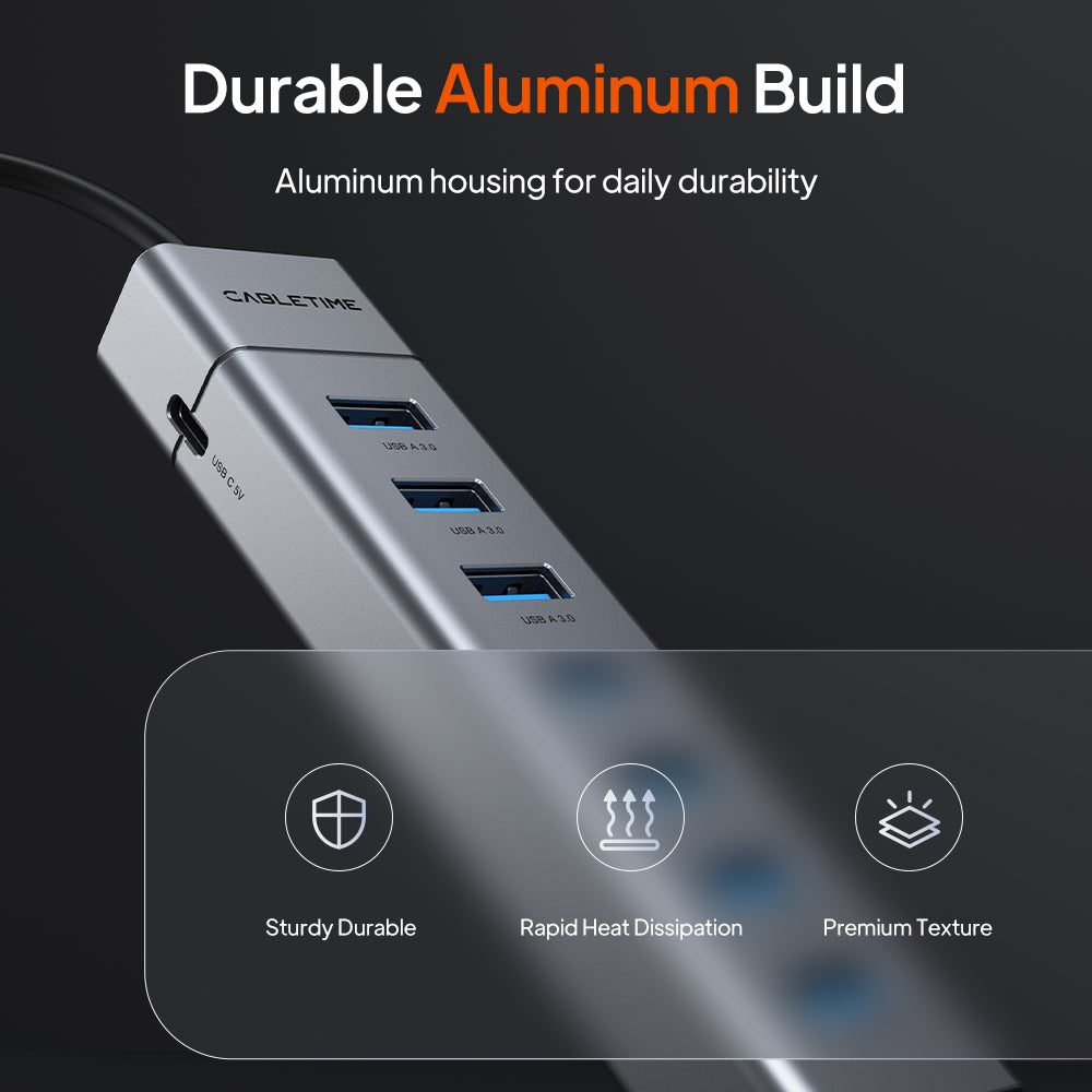 7-Port USB 3.0 Hub with 7 USB-A Ports