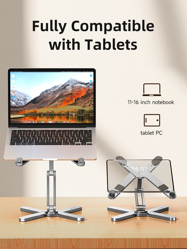 Adjustable Swivel Laptop Stand Aluminum Alloy 360 Degree Rotating Bracket 