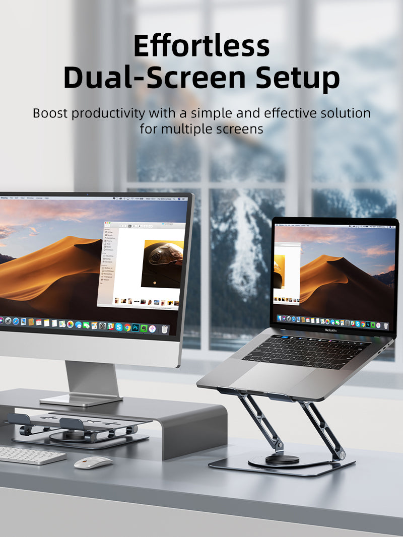 swivel laptop stand effortless Dual-Screen Setup