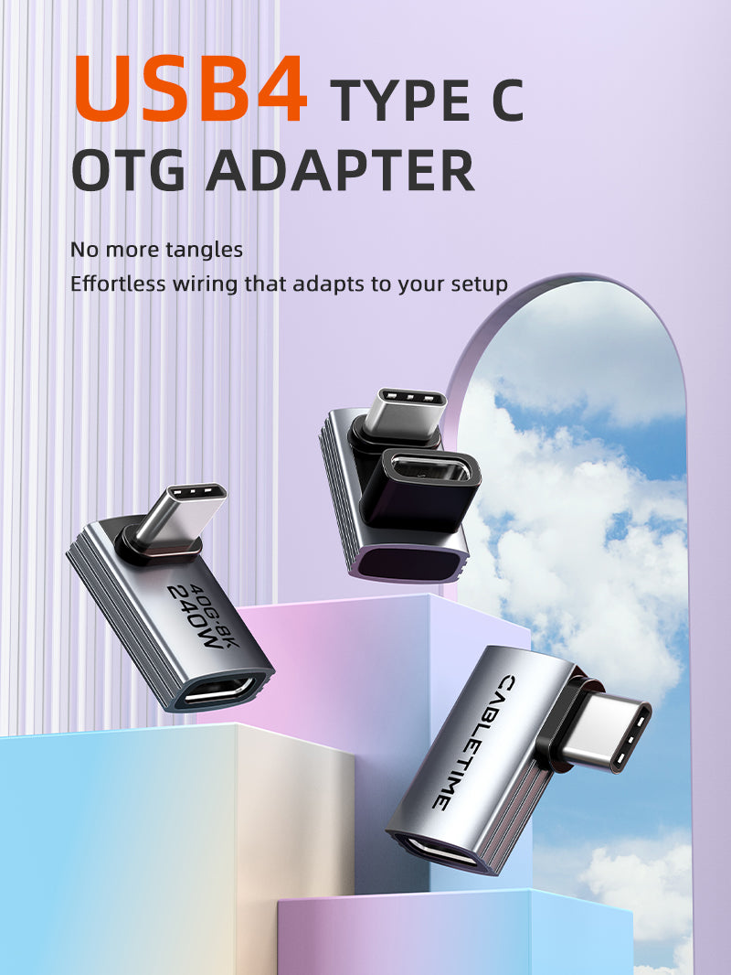 USB4 USB C OTG Adapter 240W 40Gbp 8K