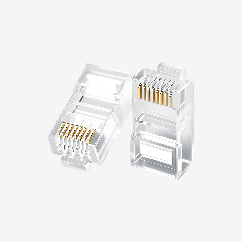 CAT6 RJ45 موصلات 10 حزمة 50 حزمة 100 حزمة