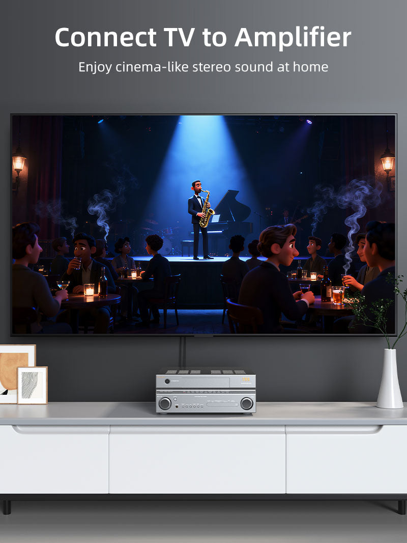 2RCA to 2RCA Stereo Audio Cable Male to Male for Home Theater Amplifier Hi-Fi System Car Audio Speaker