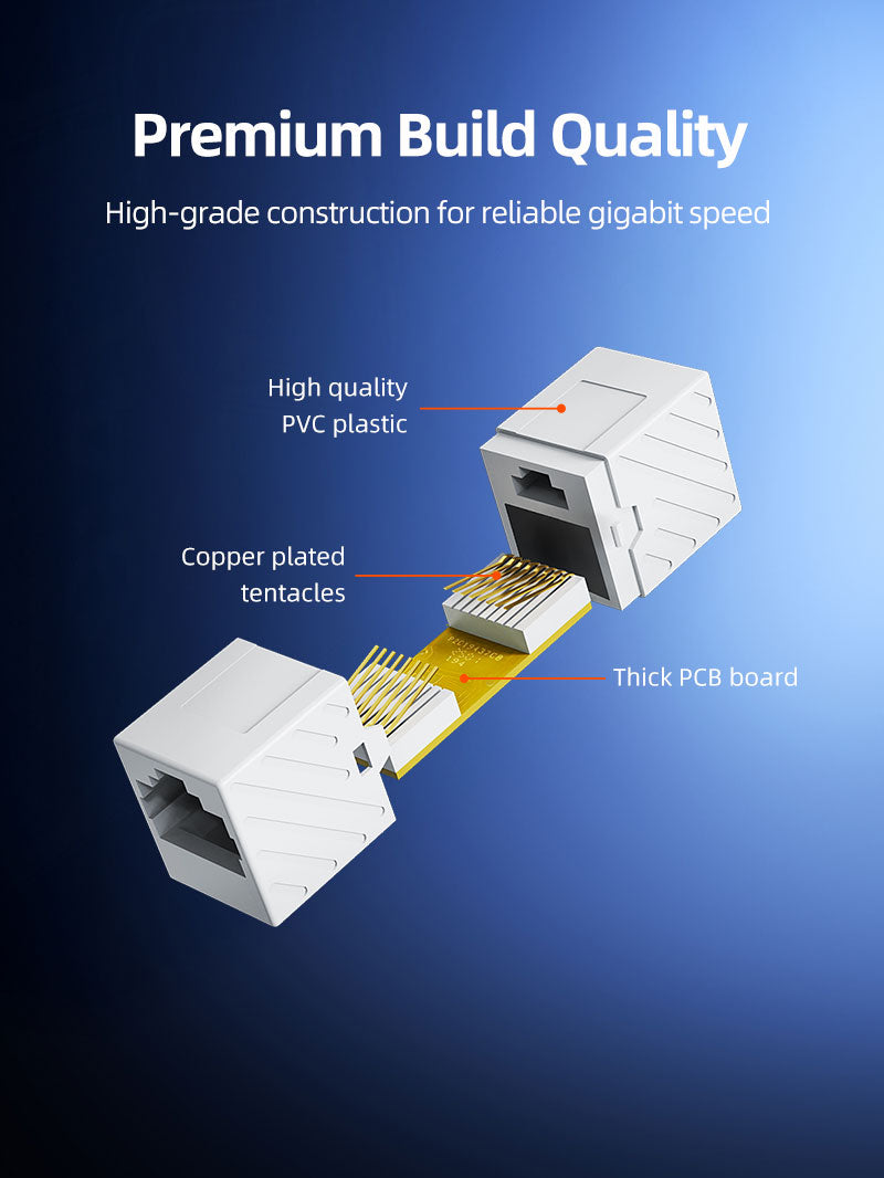 قارنة التوصيل المضمنة Cat 6 Rj45 أنثى إلى أنثى Ethernet لشبكة Cat6