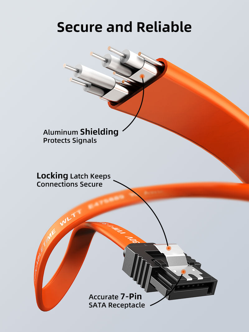 Rechtwinkel SATA III -Kabel für Festplatten -SSD