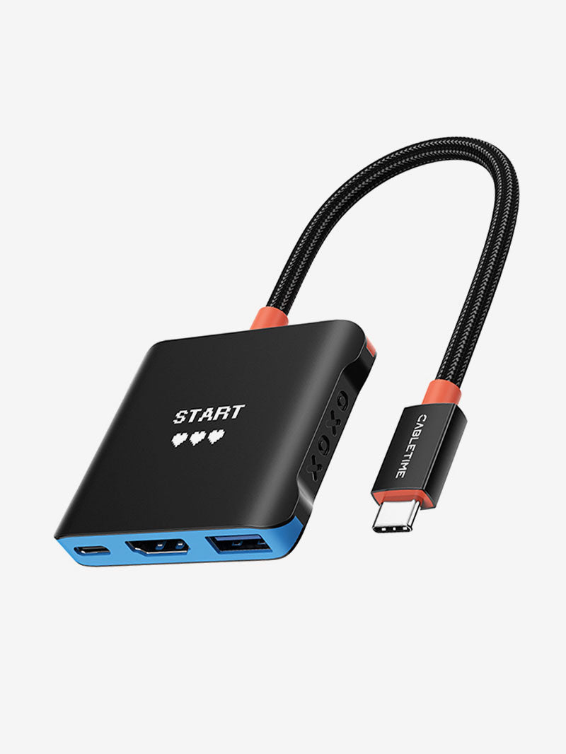 3-i-1 Switch 2 Dock Udskiftning Bærbar TV Dock Station til Switch/Switch 2/Steam Deck