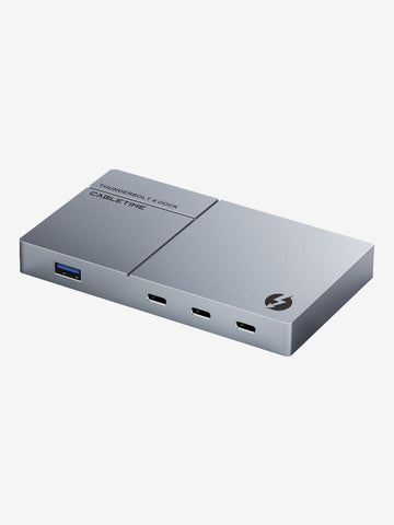 USB C Thunderbolt 4 stasiun Dok Mini, stasiun Dok Mini 40Gbps 8K 5 In 1 untuk Laptop Mac