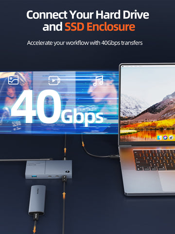 5 in 1 USB C Thunderbolt 4 Mini-Docking station 40Gbps 8K für Laptop Mac